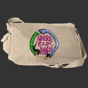 Stretch Your Limits - Authentic Pigment Pigment-Dyed Raw-Edge Messenger Bag 